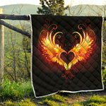 Fire Angel Wings Print Quilt