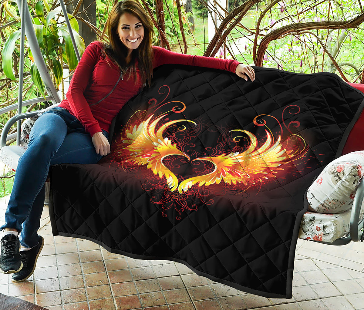 Fire Angel Wings Print Quilt