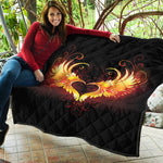 Fire Angel Wings Print Quilt