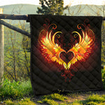 Fire Angel Wings Print Quilt