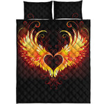 Fire Angel Wings Print Quilt Bed Set