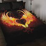 Fire Angel Wings Print Quilt Bed Set
