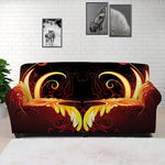 Fire Angel Wings Print Sofa Cover