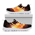 Fire Angel Wings Print White Running Shoes