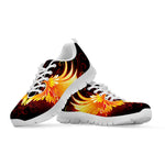 Fire Angel Wings Print White Sneakers