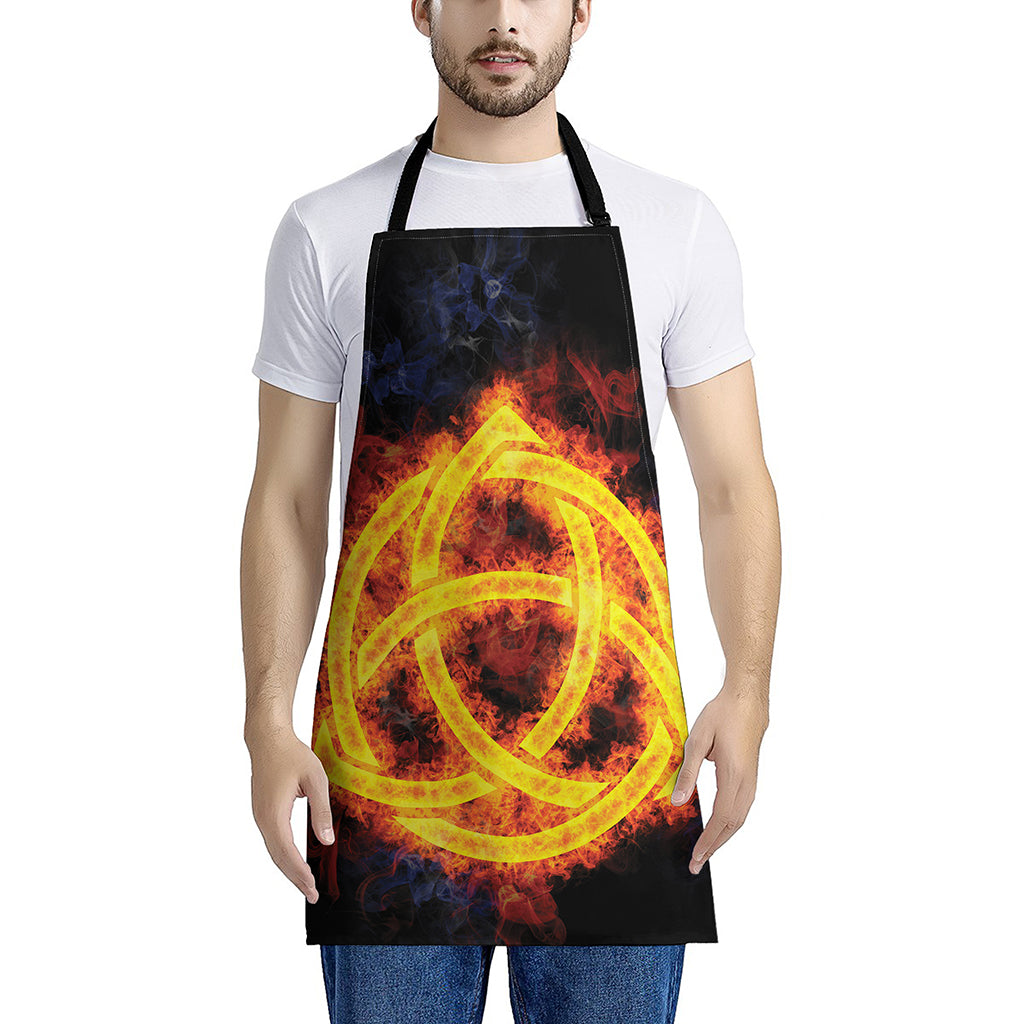 Fire Celtic Knot Print Apron