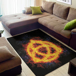 Fire Celtic Knot Print Area Rug