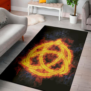 Fire Celtic Knot Print Area Rug