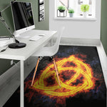 Fire Celtic Knot Print Area Rug