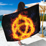 Fire Celtic Knot Print Beach Sarong Wrap