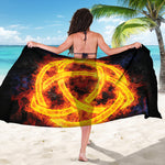 Fire Celtic Knot Print Beach Sarong Wrap