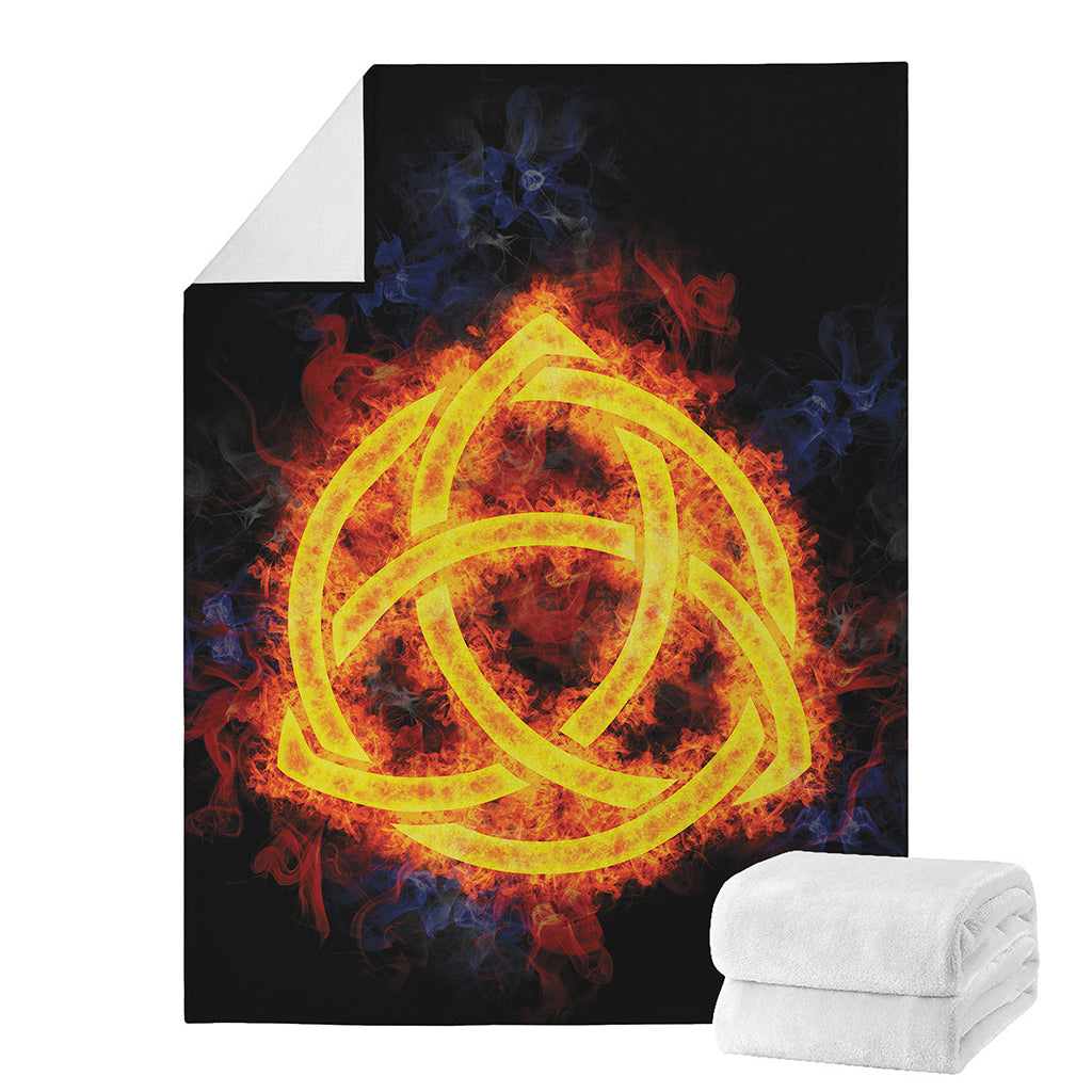 Fire Celtic Knot Print Blanket