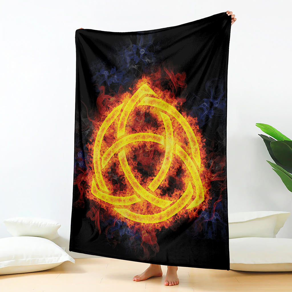 Fire Celtic Knot Print Blanket