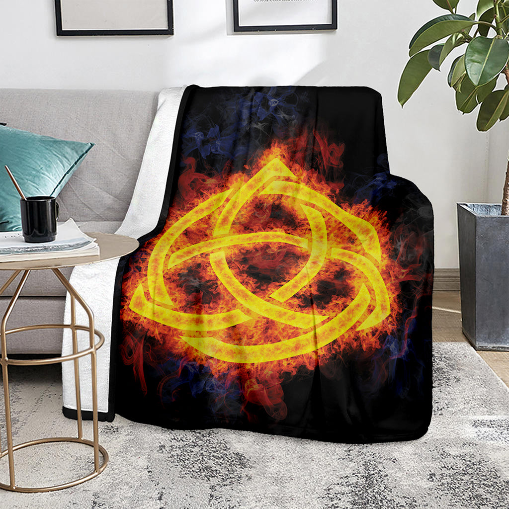 Fire Celtic Knot Print Blanket