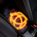 Fire Celtic Knot Print Car Center Console Cover