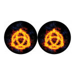 Fire Celtic Knot Print Car Coasters