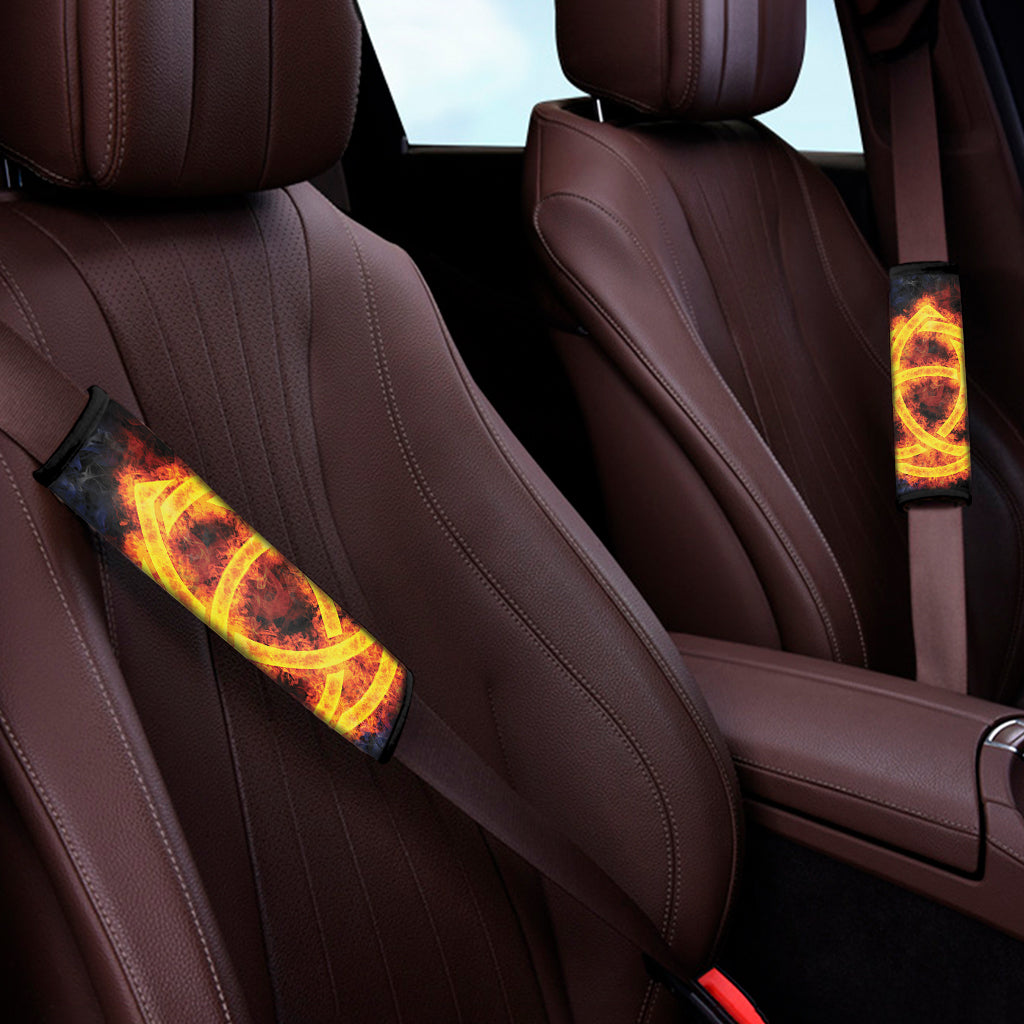 Fire Celtic Knot Print Car Seat Belt Covers