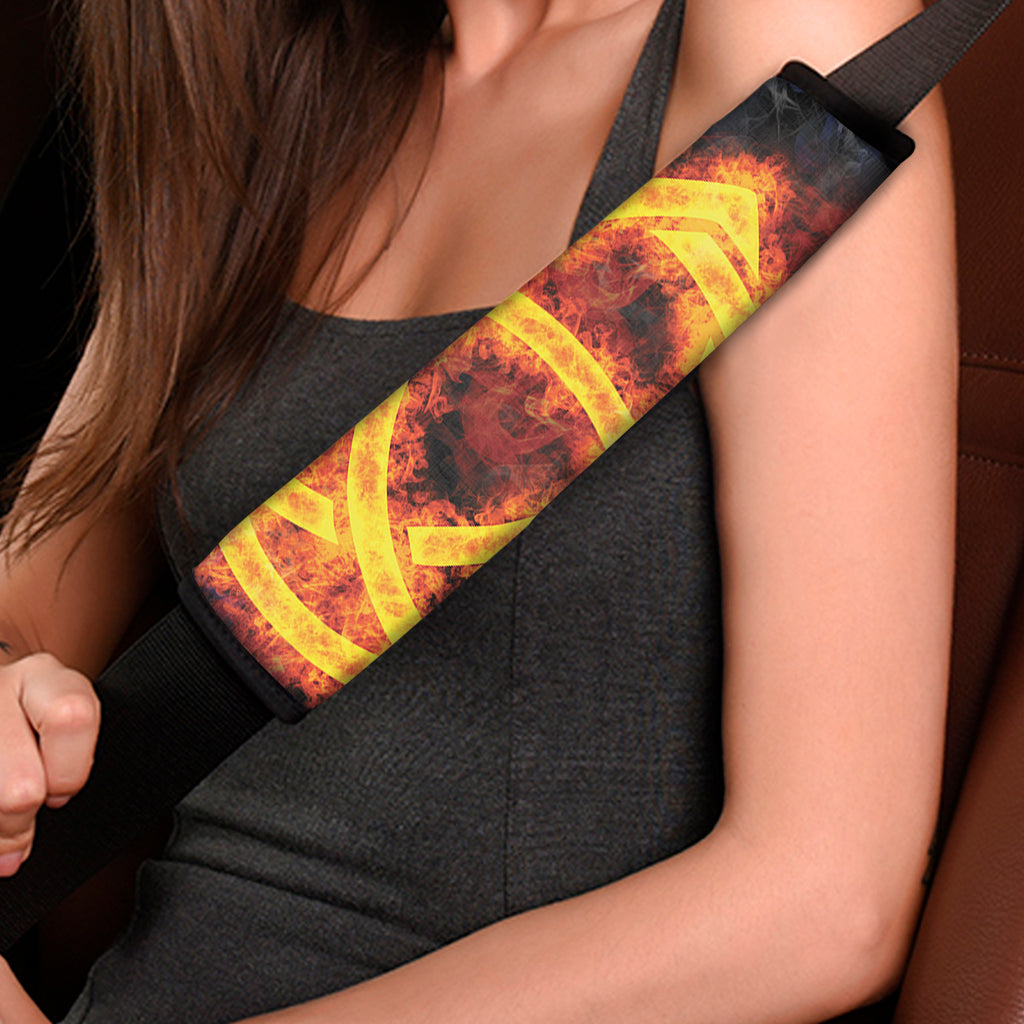 Fire Celtic Knot Print Car Seat Belt Covers