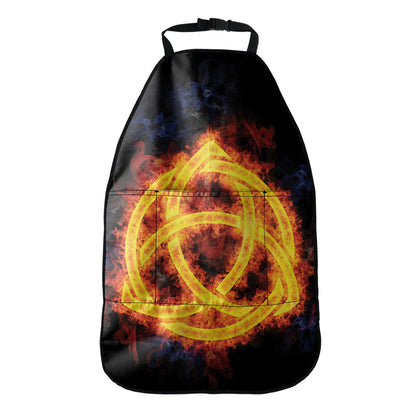 Fire Celtic Knot Print Car Seat Organizers