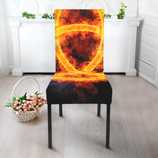 Fire Celtic Knot Print Dining Chair Slipcover