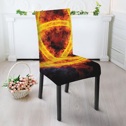 Fire Celtic Knot Print Dining Chair Slipcover