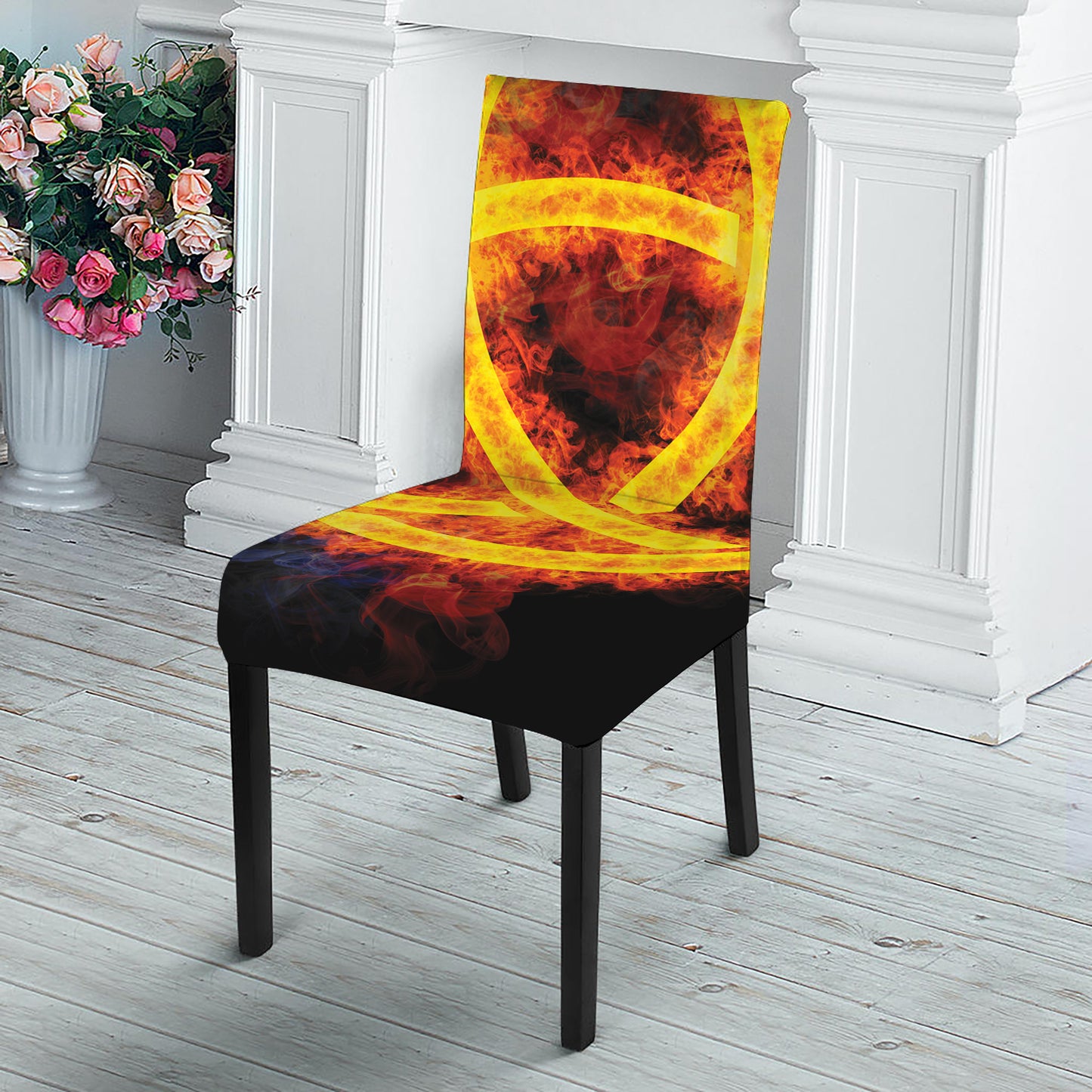 Fire Celtic Knot Print Dining Chair Slipcover