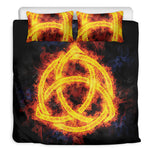 Fire Celtic Knot Print Duvet Cover Bedding Set