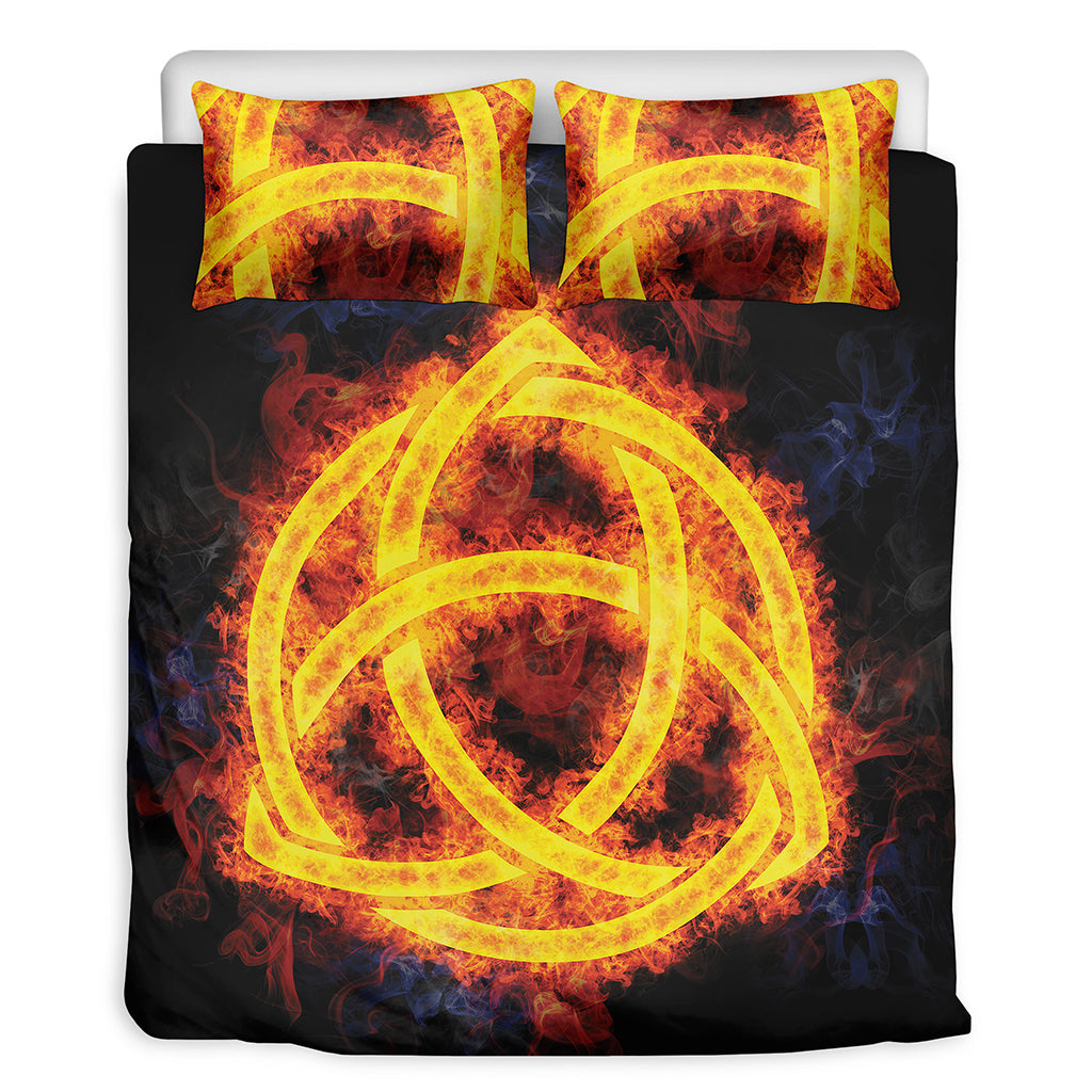 Fire Celtic Knot Print Duvet Cover Bedding Set