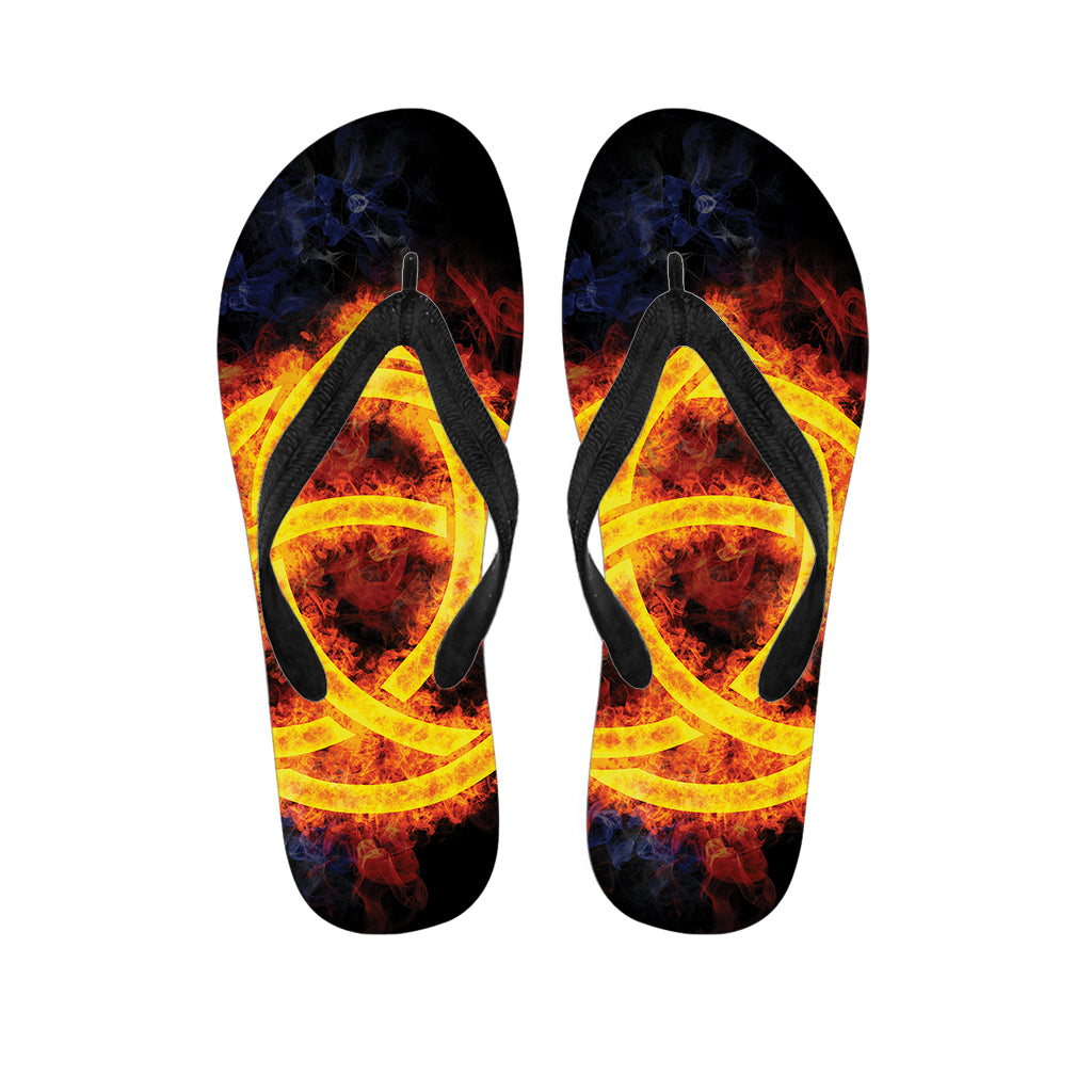 Fire Celtic Knot Print Flip Flops