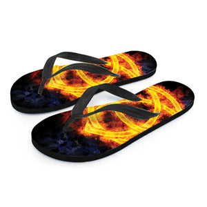 Fire Celtic Knot Print Flip Flops