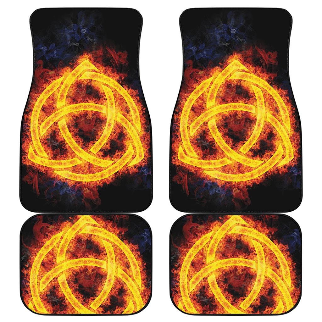 Fire Celtic Knot Print Front and Back Car Floor Mats