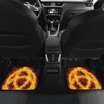 Fire Celtic Knot Print Front and Back Car Floor Mats