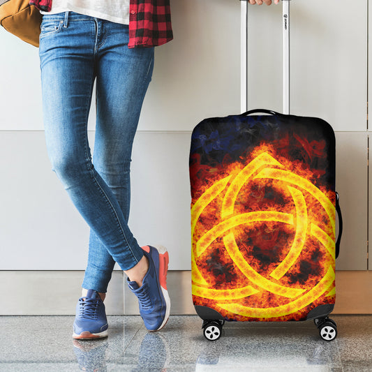 Fire Celtic Knot Print Luggage Cover