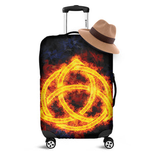 Fire Celtic Knot Print Luggage Cover