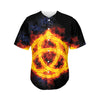 Fire Celtic Knot Print Men's Baseball Jersey