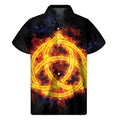 Fire Celtic Knot Print Men's Short Sleeve Shirt