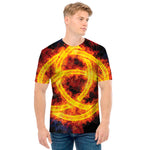 Fire Celtic Knot Print Men's T-Shirt