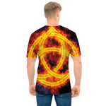 Fire Celtic Knot Print Men's T-Shirt