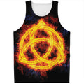 Fire Celtic Knot Print Men's Tank Top