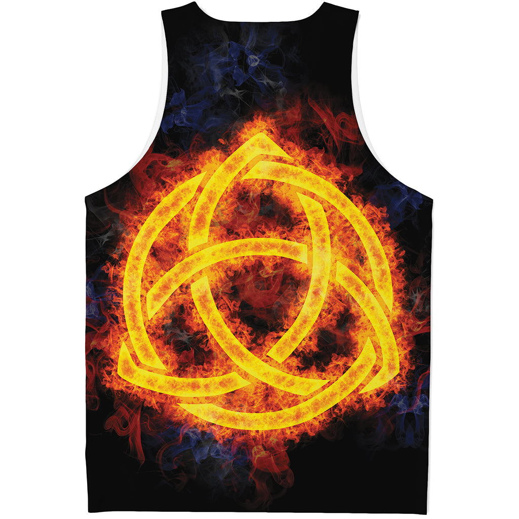 Fire Celtic Knot Print Men's Tank Top