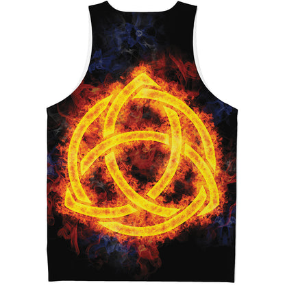 Fire Celtic Knot Print Men's Tank Top