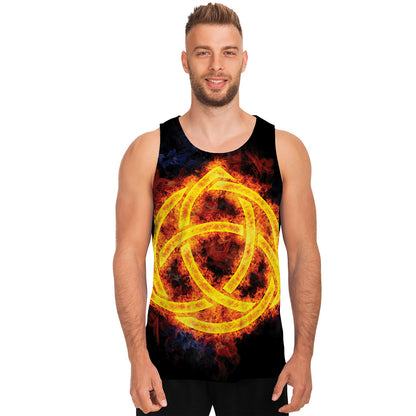 Fire Celtic Knot Print Men's Tank Top