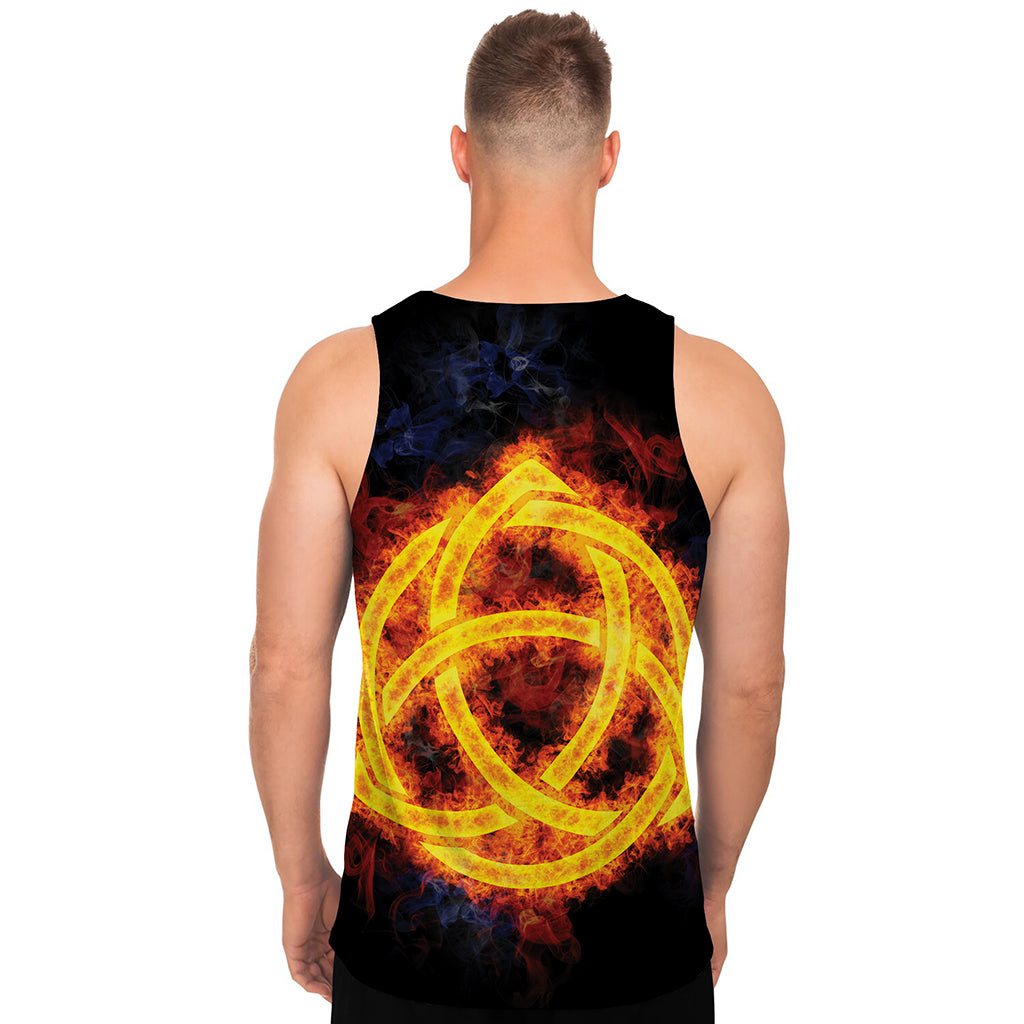 Fire Celtic Knot Print Men's Tank Top