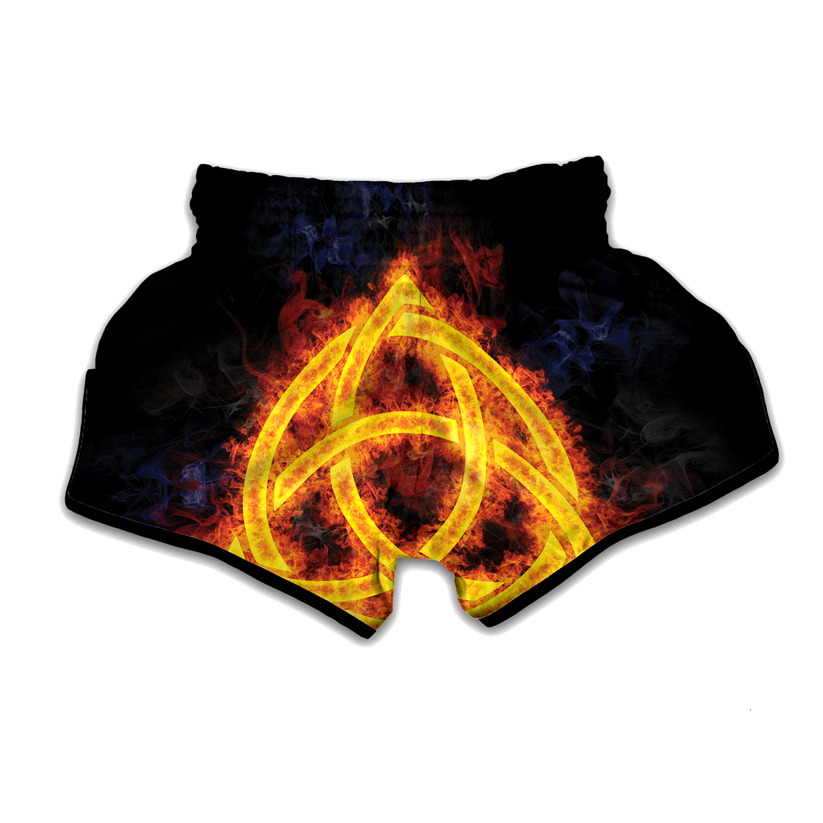 Fire Celtic Knot Print Muay Thai Boxing Shorts