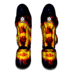 Fire Celtic Knot Print Muay Thai Shin Guard