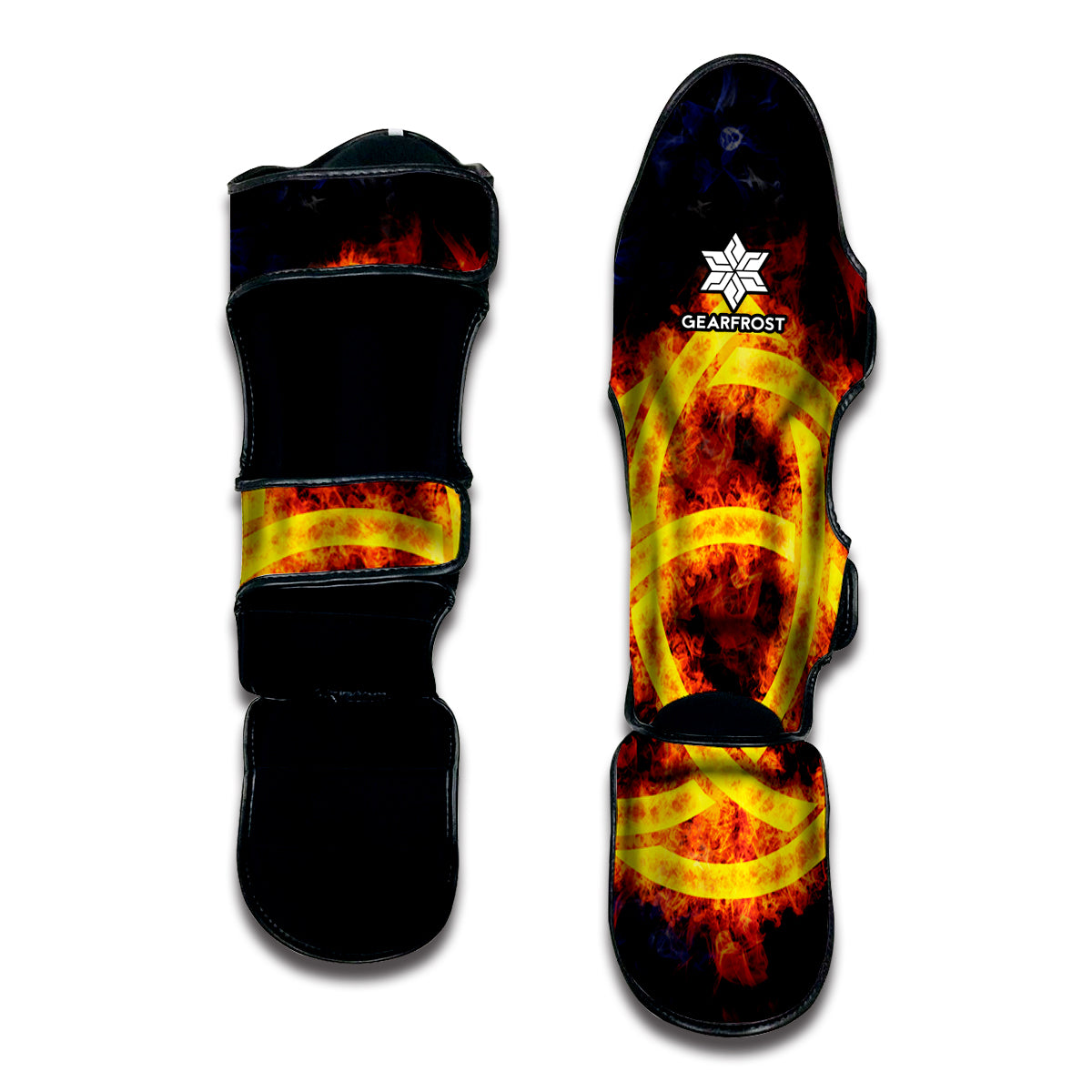 Fire Celtic Knot Print Muay Thai Shin Guard