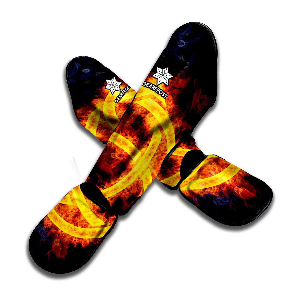 Fire Celtic Knot Print Muay Thai Shin Guard