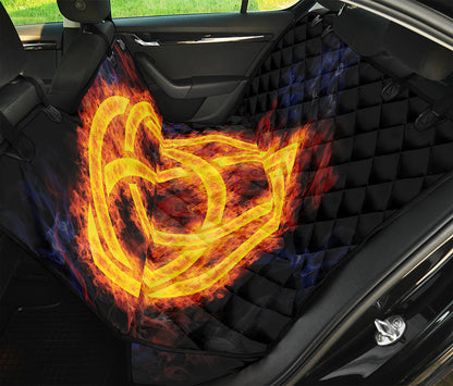 Fire Celtic Knot Print Pet Car Back Seat Cover