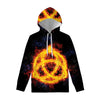 Fire Celtic Knot Print Pullover Hoodie