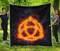 Fire Celtic Knot Print Quilt